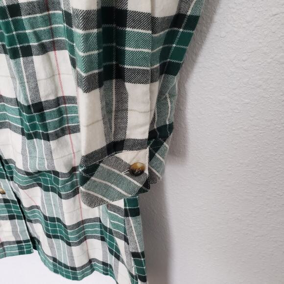 Columbia Women's Size Medium Holly Hideaway Plaid Flannel Dress **Read Desc - Picture 3 of 7